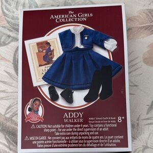 American Girl Addy Walker Blue School Outfit